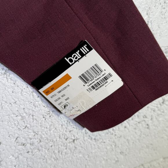 Bar III Men's Slim-Fit Wool Blend Suit Jacket Berry Red 36S $425 - Picture 4 of 9